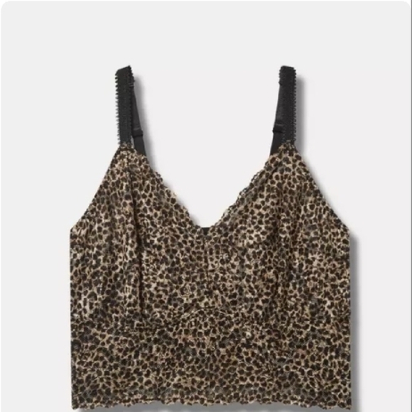 Torrid Leopard Print Unlined Lace Crop Bralette 4x NWT - Picture 4 of 8